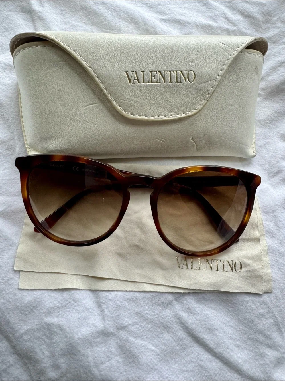 Vintage Valentino Women's Tortoiseshell Sunglasses